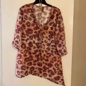 Purple Leopard XCVI Dress Small